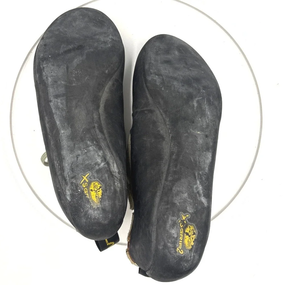 La Sportiva Mythos Climbing Shoes Tan Black Suede EU 37.5 US Women 6.5 Men 5.5